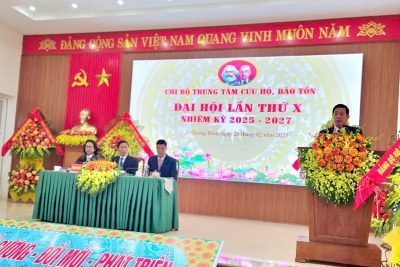 Đại hội Chi bộ Trung tâm Cứu hộ, bảo tồn lần thứ X, nhiệm kỳ 2025 – 2027